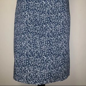 7th Avenue Blue Printed Pencil Skirt